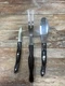 Cutco 1720 Paring Knife 1768 Serrated Spatula 1727 Fork Classic Brown Handle