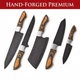SK Customs Luxury 5pc Kitchen Knife Set Pakkawood Handle Premium Executive Gift