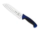 Mercer Culinary Millennia Colors 7-Inch Granton Edge Santoku Knife, Blue