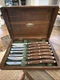 Vintage CUTCO #1059 Serrated Steak Knife Set 7 Piece In Felt Box