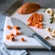 NEW Pampered Chef Coated Chef's Knife With Sheath Cover -  ITEM #100838