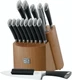 Chicago Cutlery Fusion 17 Piece Kitchen Knife Set with Wooden Storage Block
