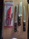 Lot Of 3 TUO Knives - Legacy Series 7" 8" & Bread - Cuisinart 9" Kitchen Shears 