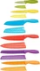 Amazon Basics Color-Coded Dishwasher Safe Kitchen 12-Piece Knife Set, 6 Knives w