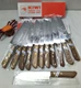 Box of 12 KIWI Utility Knife 171 Stainless Steel Wood Handle - Made in Thailand