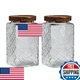 Aurfedes Vintage Glass Sealed Storage Jar w/ Wooden Lid - Kitchen & Pantry Stora