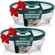 Anyday 2-Pack 4-Cup Glass Food Storage Containers with Lids, Stackable, Airtight