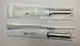 2 Rada Stubby Butcher Knives R106 kitchen cutlery USA made L/R handed sharp