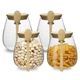wangsdjy Glass Storage jars with Bamboo Lids and Spoon -38 oz Airtight Storage C