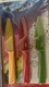 Kuhn Rikon COLORI+ Straight & Serrated Paring Knife Set, Red, Yellow, Green