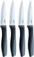 Glad Paring Knife Set, Pack of 4 | Sharp Stainless Steel Blades with Non-Slip Ha