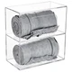 SEANADO Trash Bag Dispenser Wall Mount Acrylic Organizer 2 Comp Fits 10-33 Gal