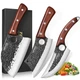 Topfeel 3PCS Butcher Knife Set, Hand Forged Serbian Chef Knives & Meat Cleave...