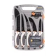 Outdoor Edge ErgoMax Fixed Blade Knife Set Plain Edge 5 Knives & Sharpener  EM-1