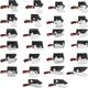 26 Pcs Mini Set Damascus Pattern Chef Tiny Pocket Cleaver Keychain Small Stai...