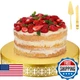 Wenqik Gold Cake Stand 14 Inch Metal Round Cupcake Dessert Stand with Cake Cutti