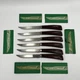 Quikut QUIKKLE set of 6 Stainless Steel Steak Knives 1960s with blade sleeves