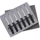 RADA Cutlery Anthem Series 6-Piece Serrated Steak Knife Set, Black Handles