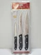Sunbeam - 3 Piece Chef Knife Set - 3 Knives - Riveted Handles - Stainless Steel 