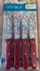 The Pioneer Woman Mazie 4-Piece Steak Knife Set 4.5" Red Floral Stainless Steel