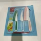 Tasty 8-Piece Cutlery Kit Plastic Knives with Sheaths, Cutting Board & Mat