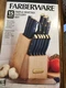 Farberware 15-piece Blue Gold Tip Triple Riveted Stainless Steel Knife Set