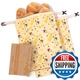 Zackoo Beeswax Bread Bags 2 Pack Reusable Food Storage for Fresh Sourdough Bread