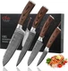 Wakoli EDIB 4-Piece Damascus Knife Set &ndash; Professional Kitchen Knife Set, 67-Laye