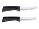 2- Rada Cutlery Super Parer Knives W227 High Carbon Stainless Black Handles USA