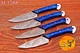 CUSTOM HANDMADE FORGED DAMASCUS STEEL STEAK KNIFE KITCHEN CHEF KNIVES SET 1588