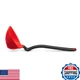 Dreamfarm Fladle Fold-Flat Serving/Cooking Ladle, 12", 1/2 Cup Measure, Red