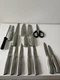 Sabatier  13-Piece Forged Triple Rivet Knife Set With Edgekeeper Technology Gray