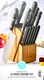 New Martha Stewart 14-Piece Stainless Steel Kitchen Knife Cutlery Set-Free Ship