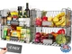 Dxlac 4-Pack XXL Stackable Kitchen Pantry Baskets, Metal Wire, Fruit/Veg
