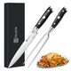 PAUDIN Carving Knife Set - 8" German Steel Turkey Carving Knife and Fork Set ...