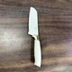 Beautiful by Drew Barrymore 5 Inch Signature Serrated Santoku Knife - White