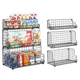 X-Cosrack Stackable Wire Basket 3 Tier Countertop Wall Mounted Metal Storage