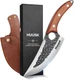 Huusk Knife Japan Kitchen Upgraded Viking Knives with Sheath, Hand Forged Butche