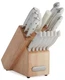 Farberware Professional 15-Pc. White Handle Cutlery Block Set New