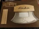 New In Box Stainless Steel Alaskan Ulu Knife and Display Stand A6