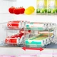 VUSIGN Expandable Soda Can Organizer 2-Pack Adjustable Width Dispenser Fridge