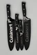 4 Cuisinart Knifes Forged Stainless Steel Rivet Handle 2 Large, 1 Med, 1 Small