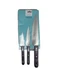 Martha Stewart 3 Pc - Chef, Utility & Paring Knives Steinless Steel & Wood New