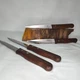Vintage Reconditioned Outset Polished Rosewood Steak Knives,  Set of 4