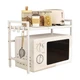 loyalKBS Expandable Microwave Stand Countertop Heavy Duty Over Microwave Shelf 2