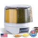 Slow Slog Grain Dispenser 360&deg; Rotating 6-Grid Food Storage Container