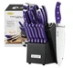 McCook MC27 14 Pieces Stainless Steel kitchen knife set with Wooden Block, Ki...