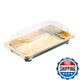 Restaurantware Plastic Sushi Trays 100 Pack of 6.1 x 3.5 x 1.77 Inch With Clear