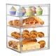 ZLLZUU Bread Box for Kitchen Countertop Pastry Display Case 4 Layers Adjustable 