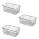 Y.Z.Bros 16"x12" Metal Wire Freezer Organizer Baskets w/Handles for Pantry